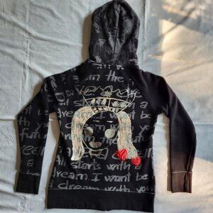 Desigual "dream" graphic hoodie, size medium